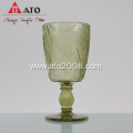 Embossed Goblet Wine Glass Tumbler Wine Glass Set